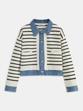 Frieda | Maritimer Strickjacke im Streifendesign