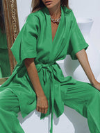 Frieda | Fließendes Hosen-Set mit Weitung