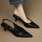 Vera | Spitze Slingback-Pumps aus Leder