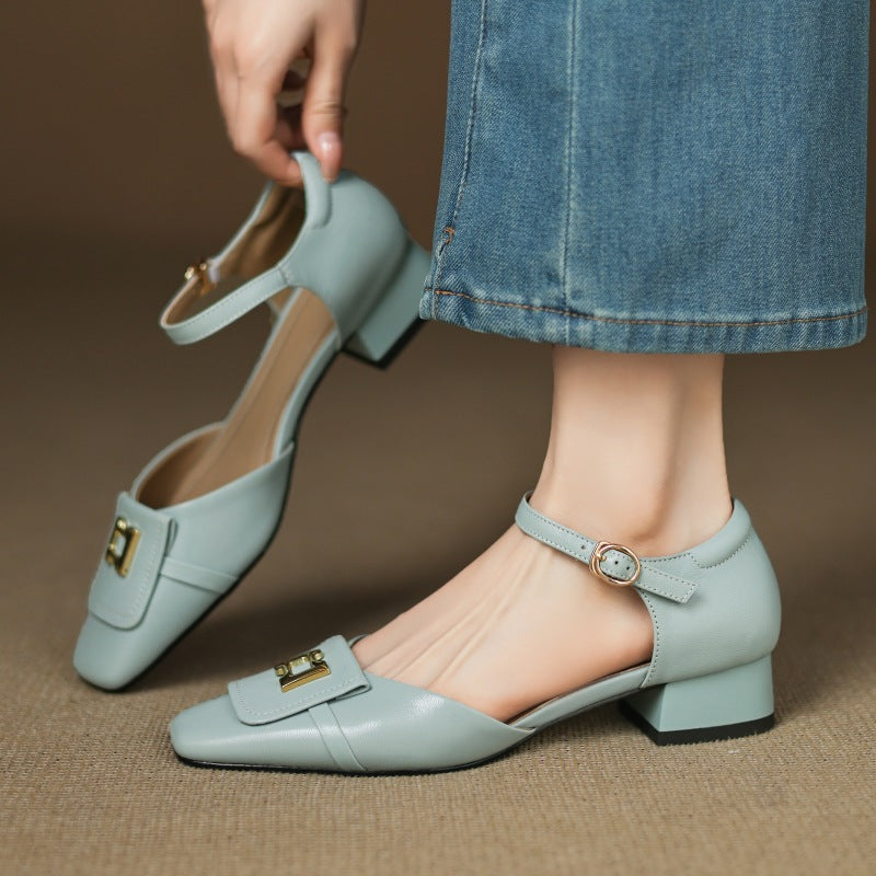 Vera | Klassische Riemchen-Pumps aus Leder