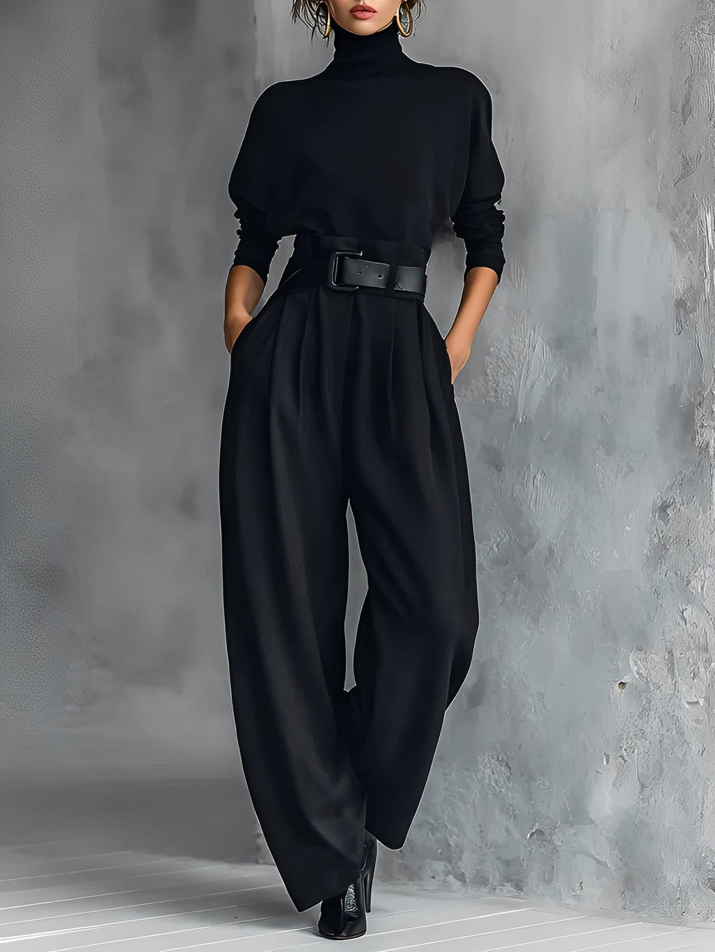 Vera | Jumpsuit mit Polokragen und Geradbein
