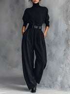 Vera | Jumpsuit mit Polokragen und Geradbein