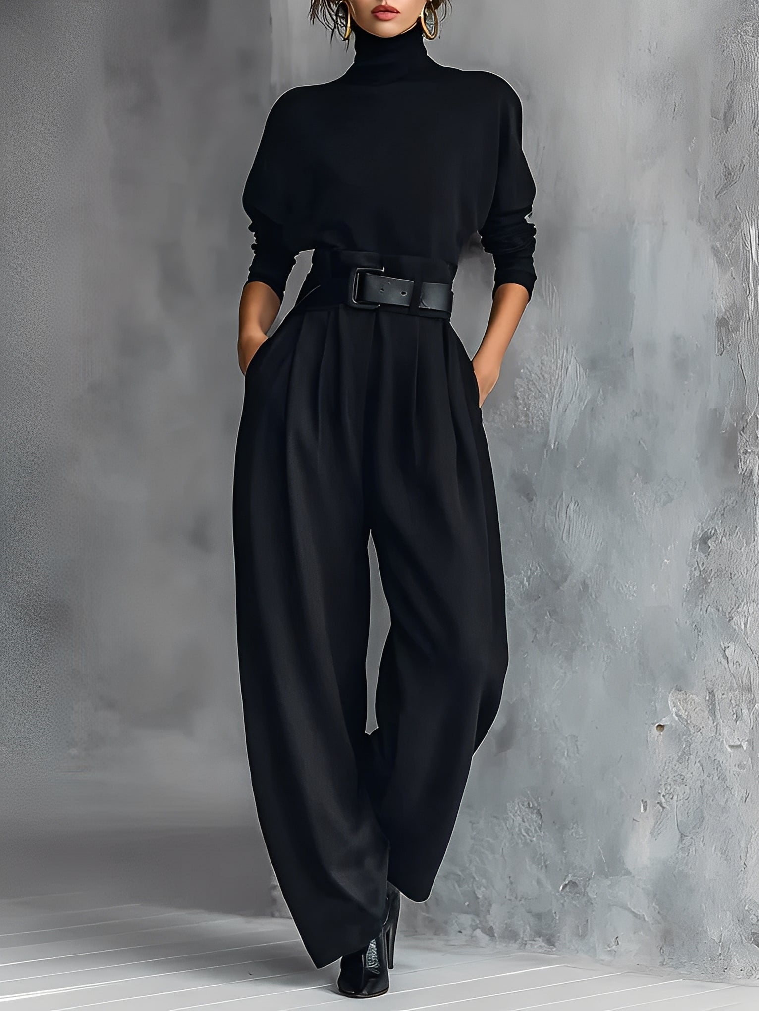 Vera | Jumpsuit mit Polokragen und Geradbein