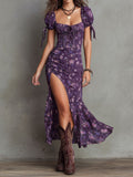 Frieda | Verspieltes Boho-Blumenkleid mit Puffärmeln