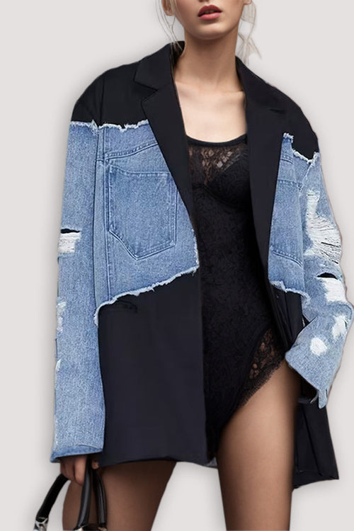 Frieda | Strukturierter Blazer mit Ziernähten