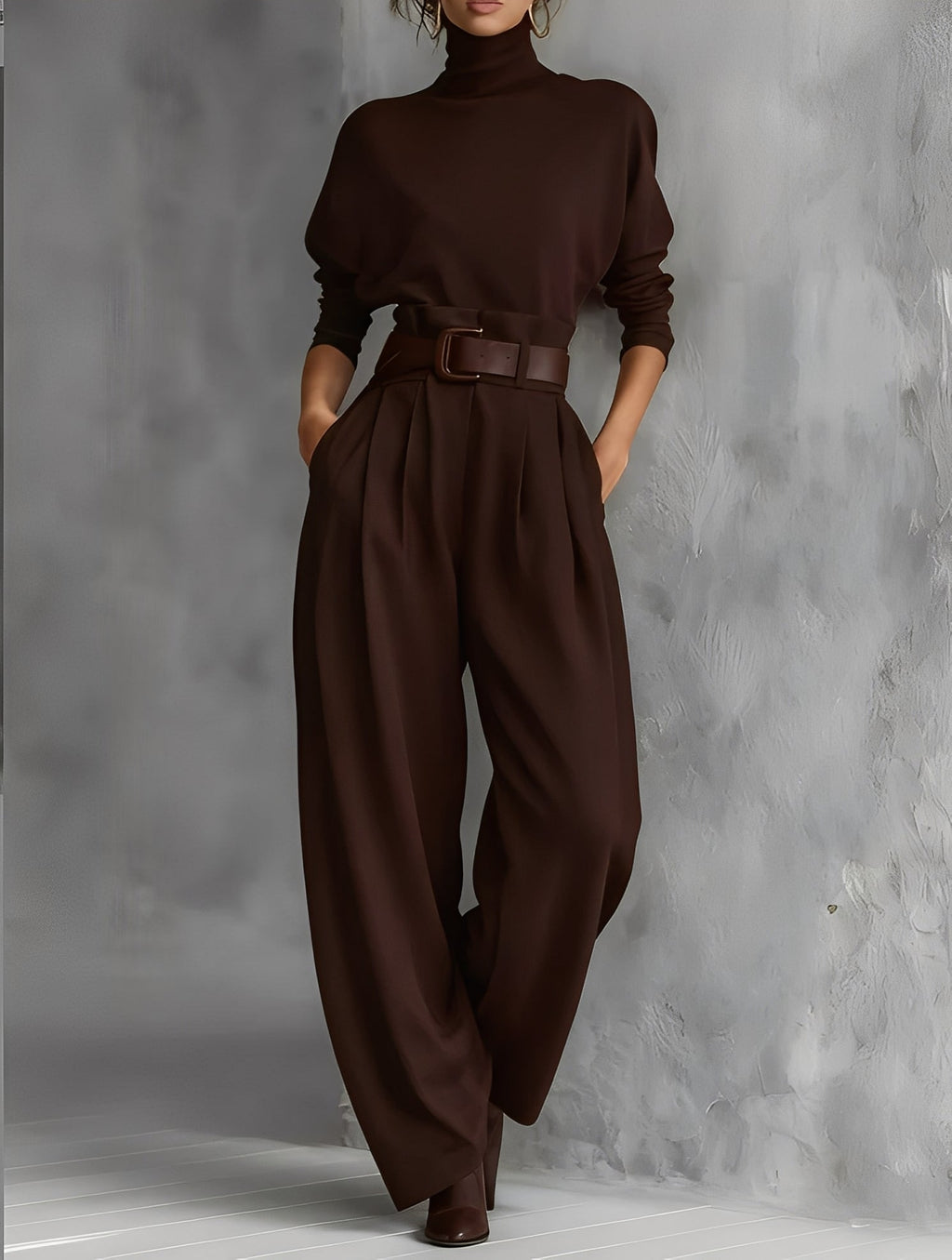 Vera | Jumpsuit mit Polokragen und Geradbein