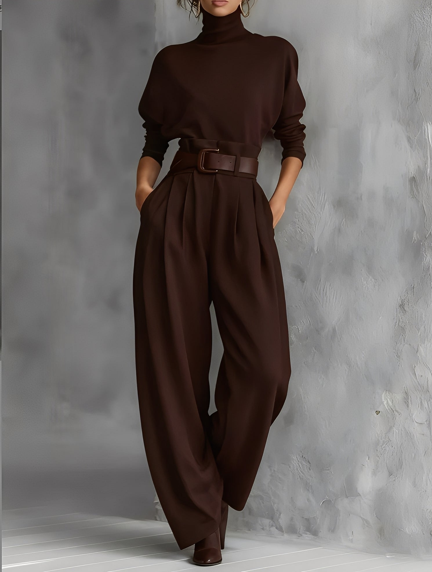 Vera | Jumpsuit mit Polokragen und Geradbein
