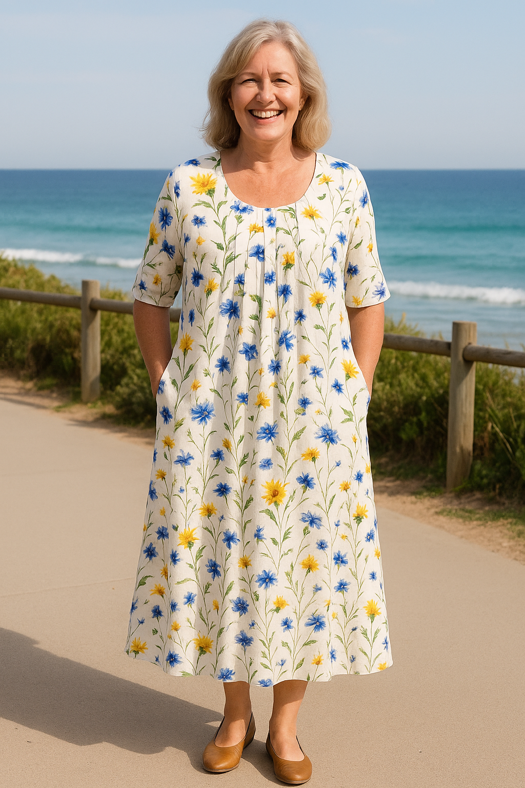 Vera | Fließendes Kleid in Zartrosa