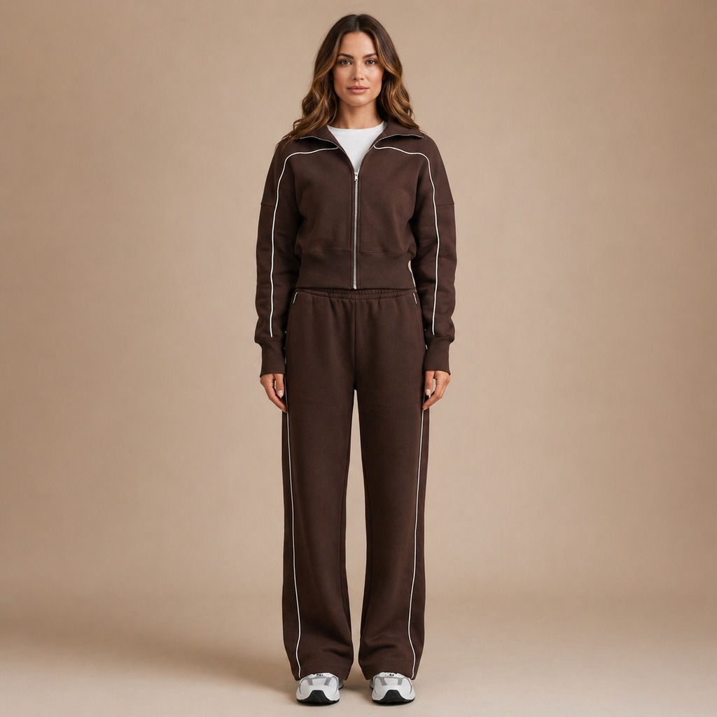 Vera | Sportliches Langarm-Set in Grau