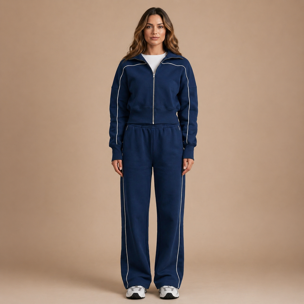Vera | Sportliches Langarm-Set in Grau
