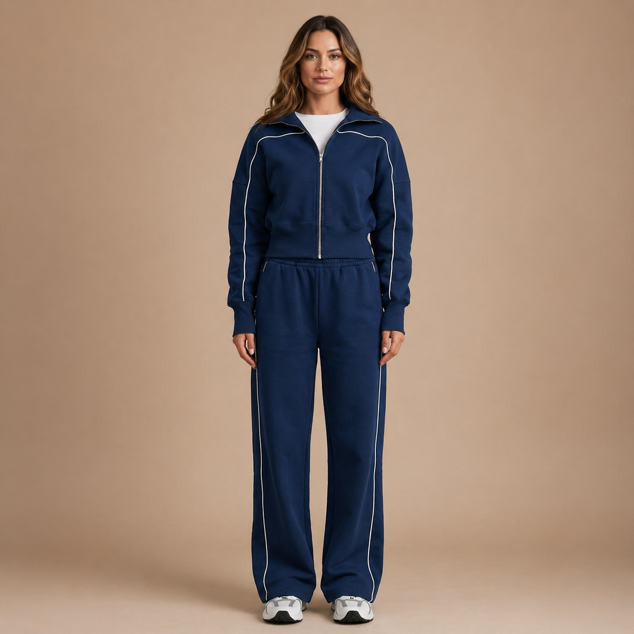 Vera | Sportliches Langarm-Set in Grau