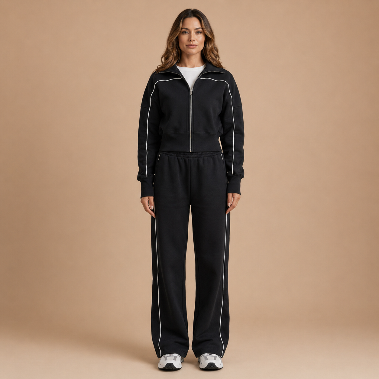 Vera | Sportliches Langarm-Set in Grau