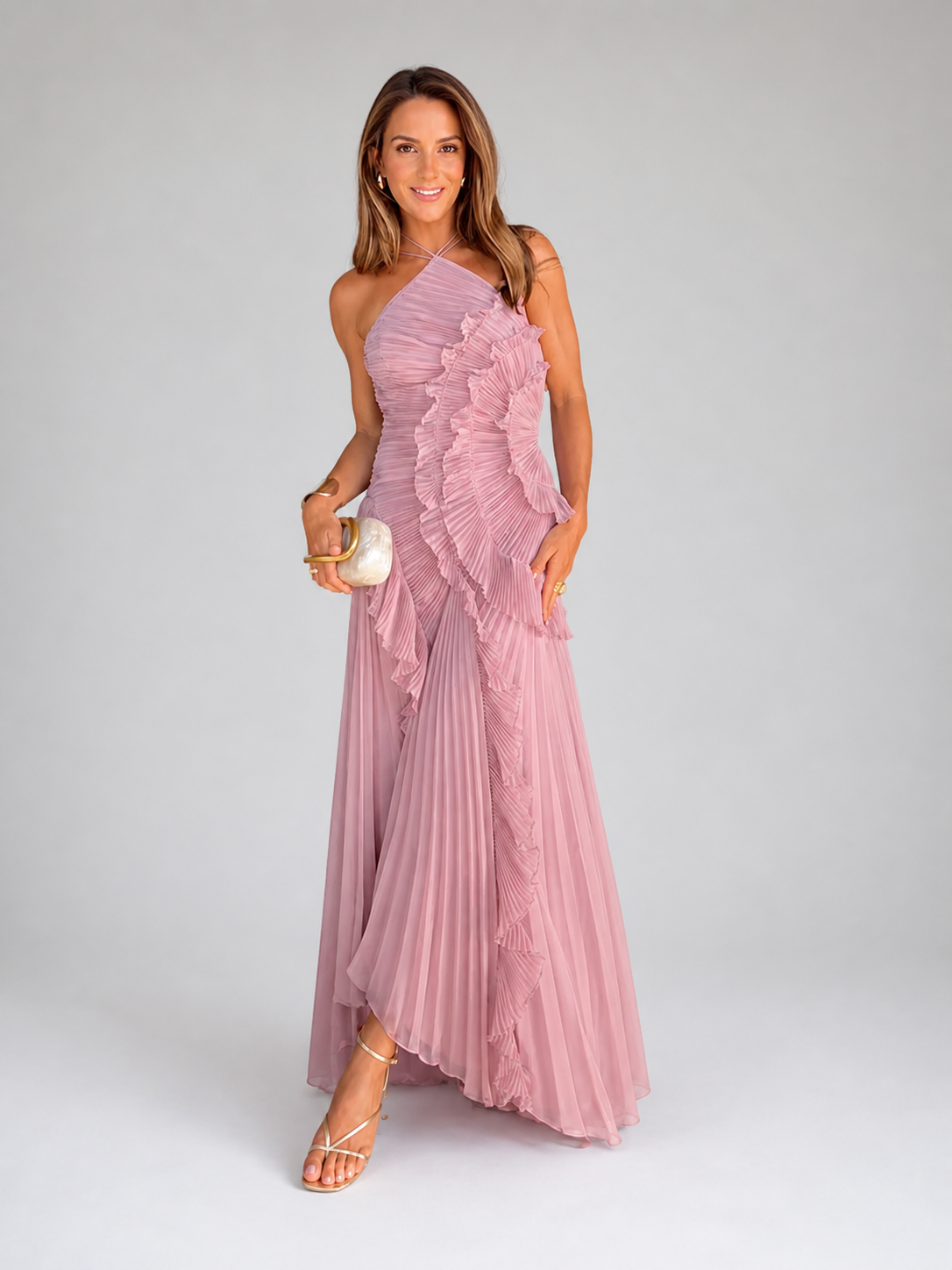 Vera | Rückenfreies Maxikleid mit Neckholder