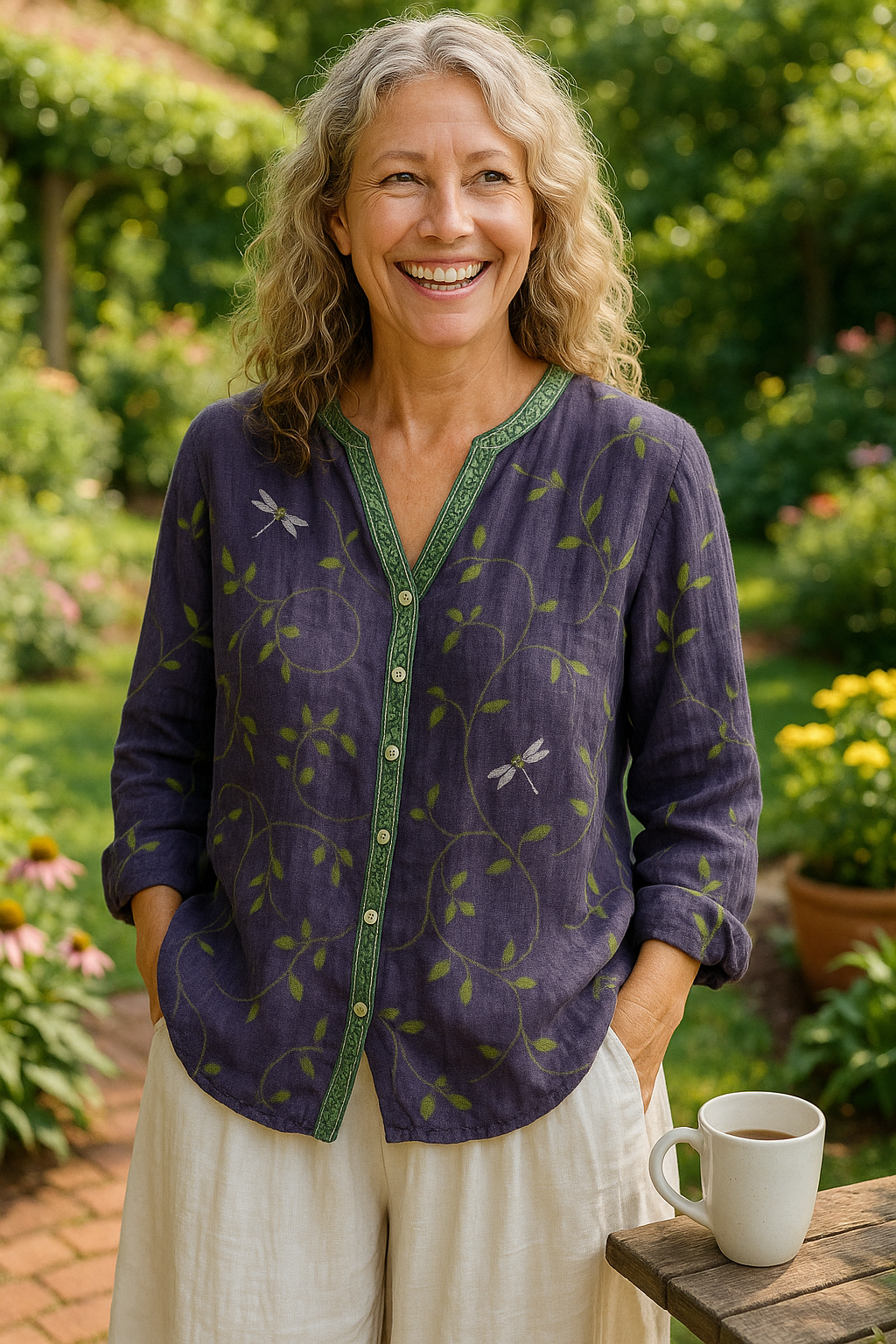 Vera | Luftige V-Ausschnitt Bluse
