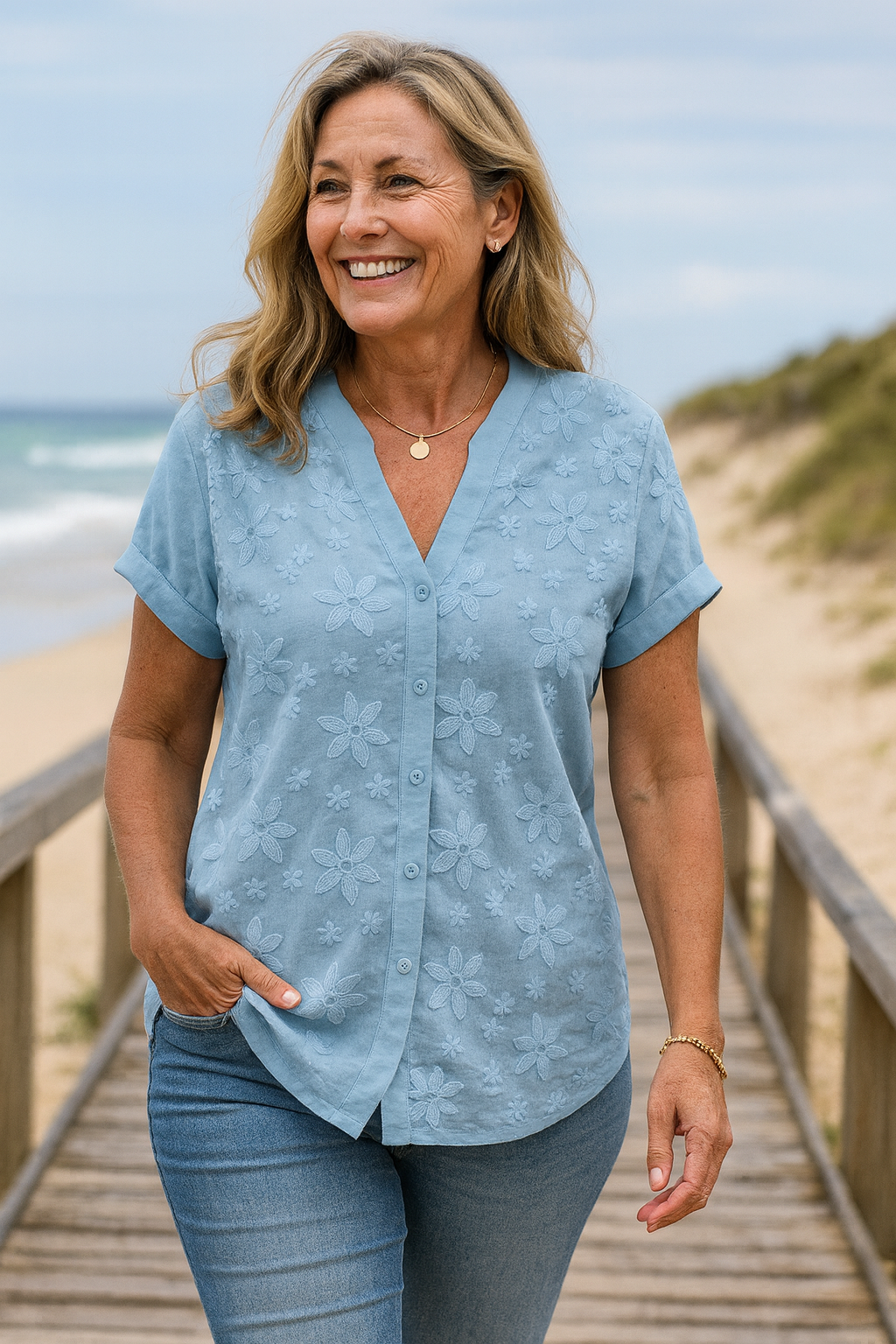 Vera | Luftiges Baumwoll-Leinen Shirt