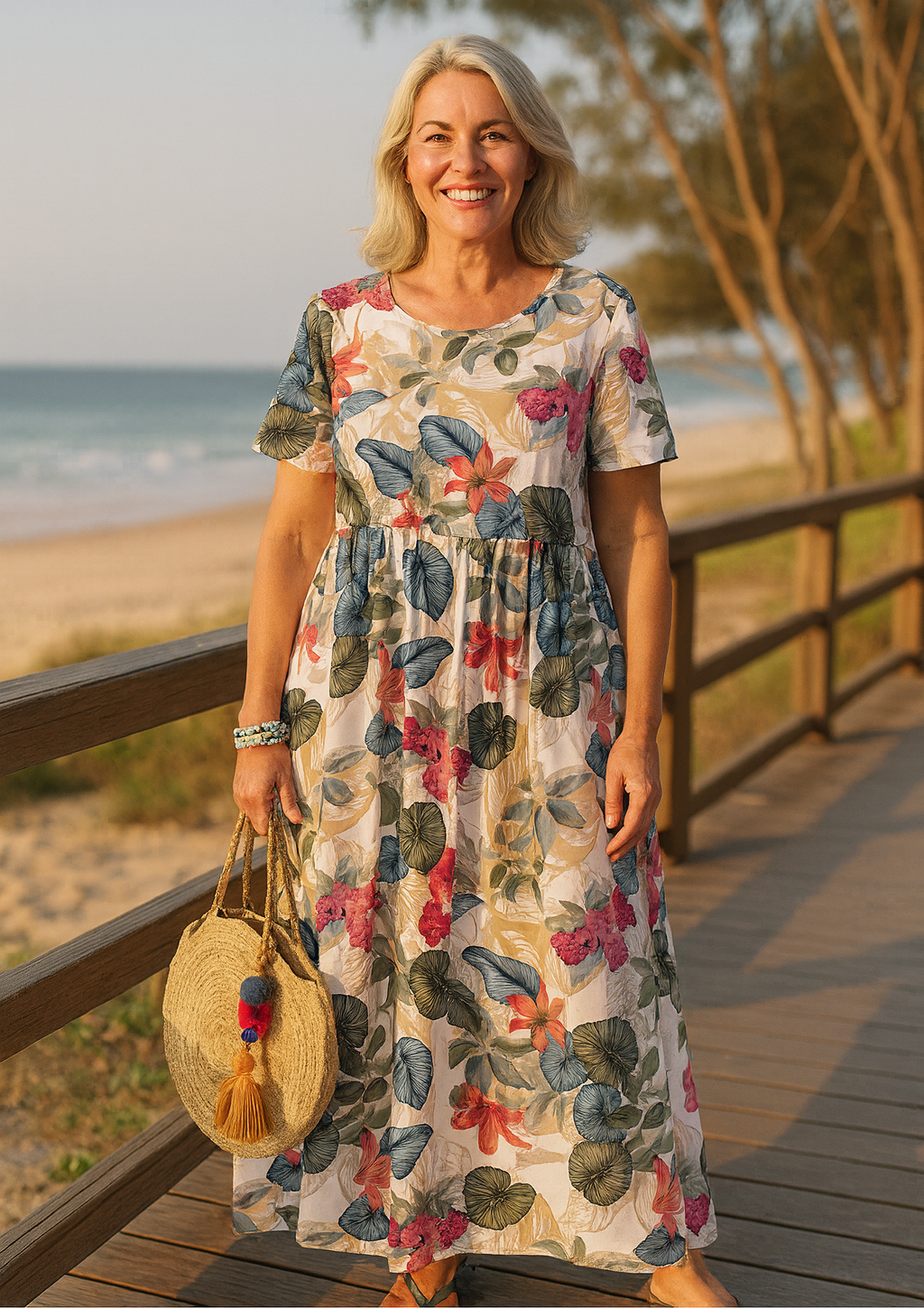 Vera | Leichtes Maxikleid mit Blumenprint