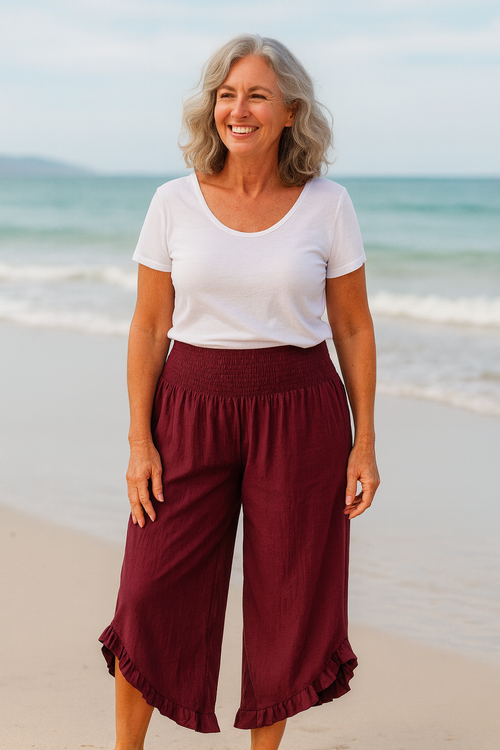 Frieda | Luftige Hose aus Baumwoll-Leinen