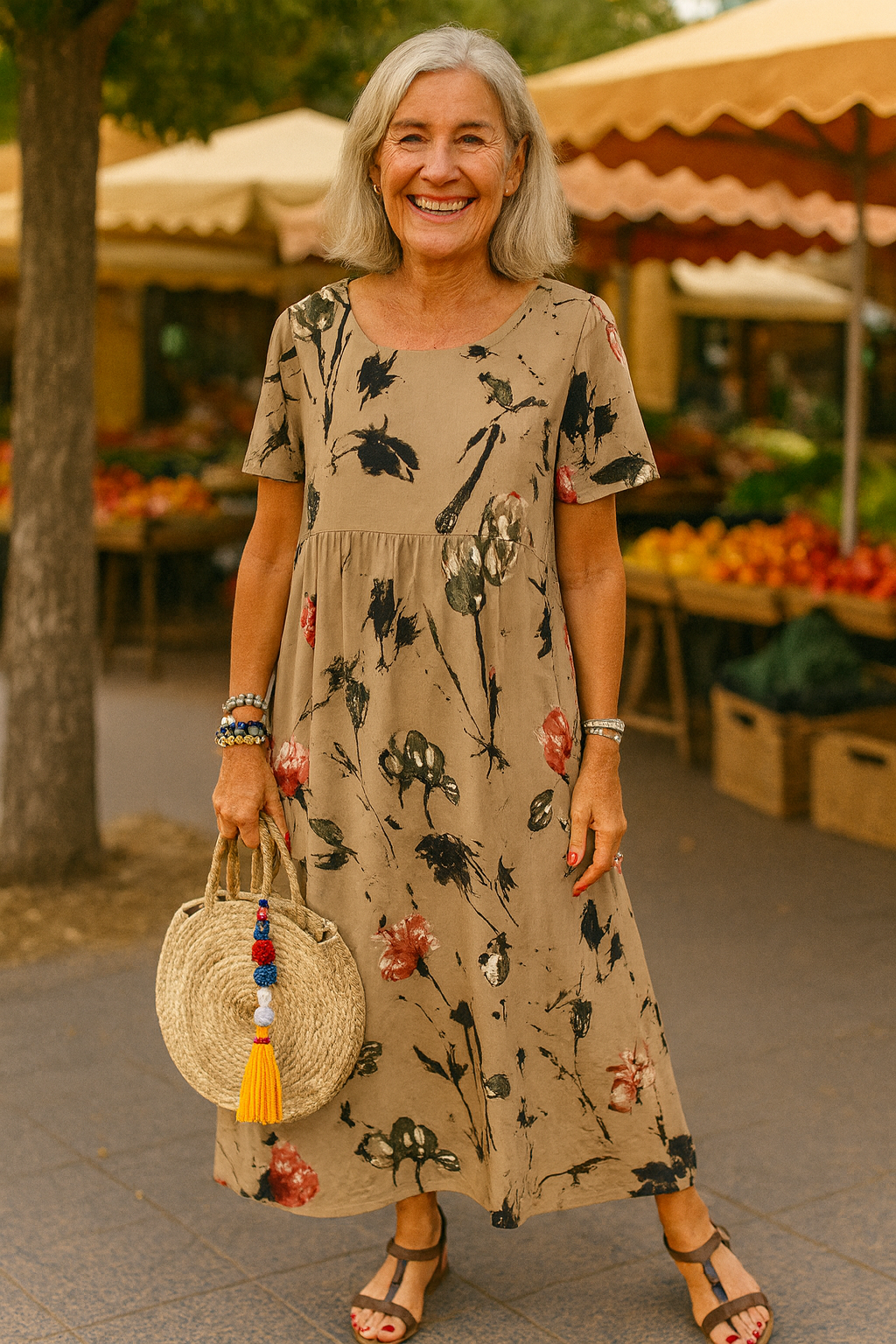 Vera | Romantisches Maxikleid mit Blumenprint