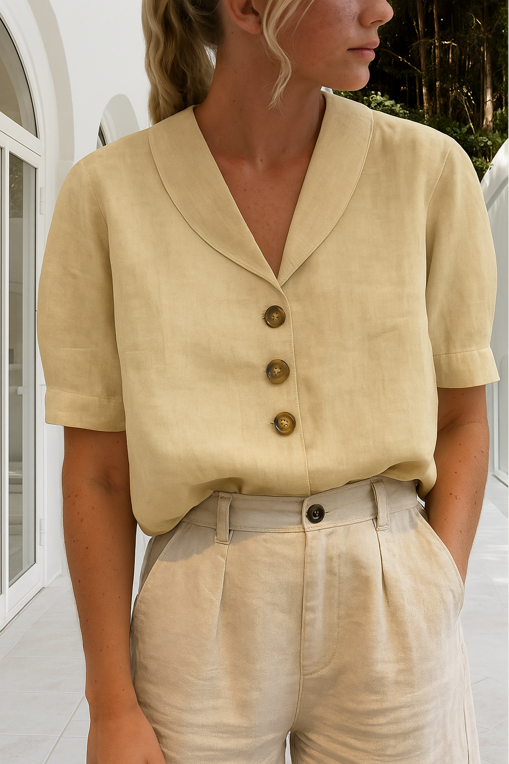 Vera | Klassische Bluse mit feinem Detail
