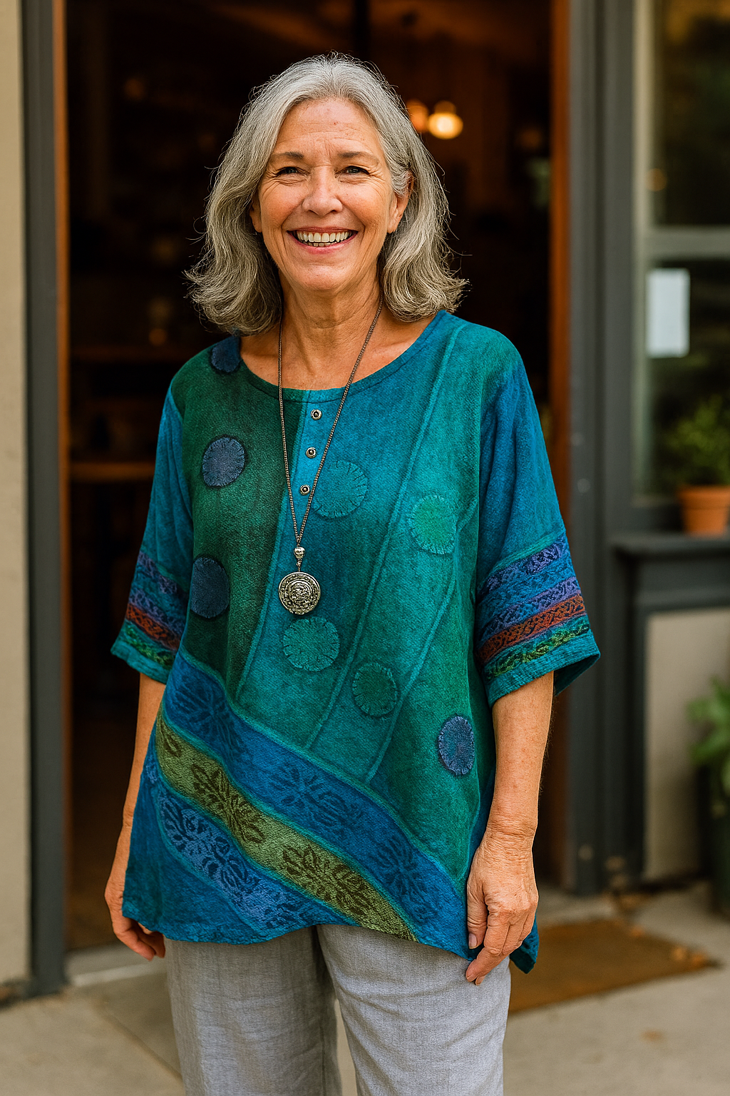 Frieda | Kunstvolles Top mit Stil