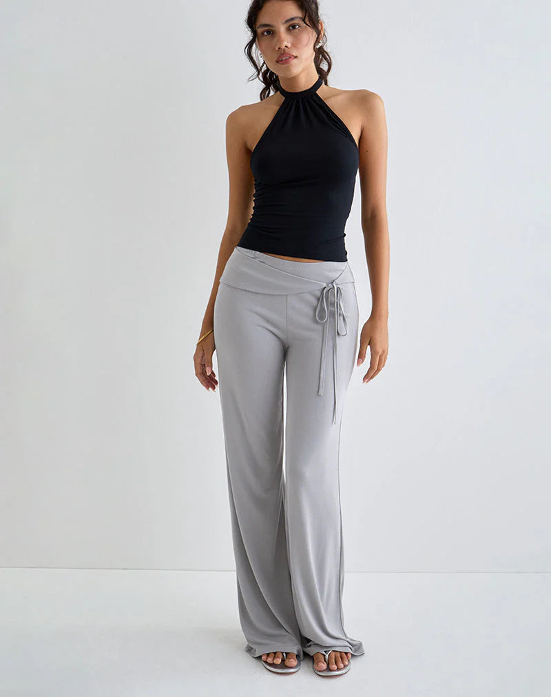 Marlene | Weite Hose mit Bindegürtel
