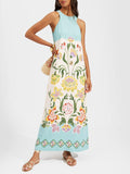 Frieda | Florales Midi-Kleid ohne Ärmel