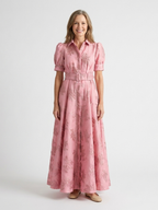 „Frieda | Florales Maxikleid mit Bindegürtel
