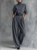 Vera | Jumpsuit mit Polokragen und Geradbein