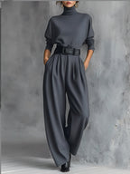 Vera | Jumpsuit mit Polokragen und Geradbein
