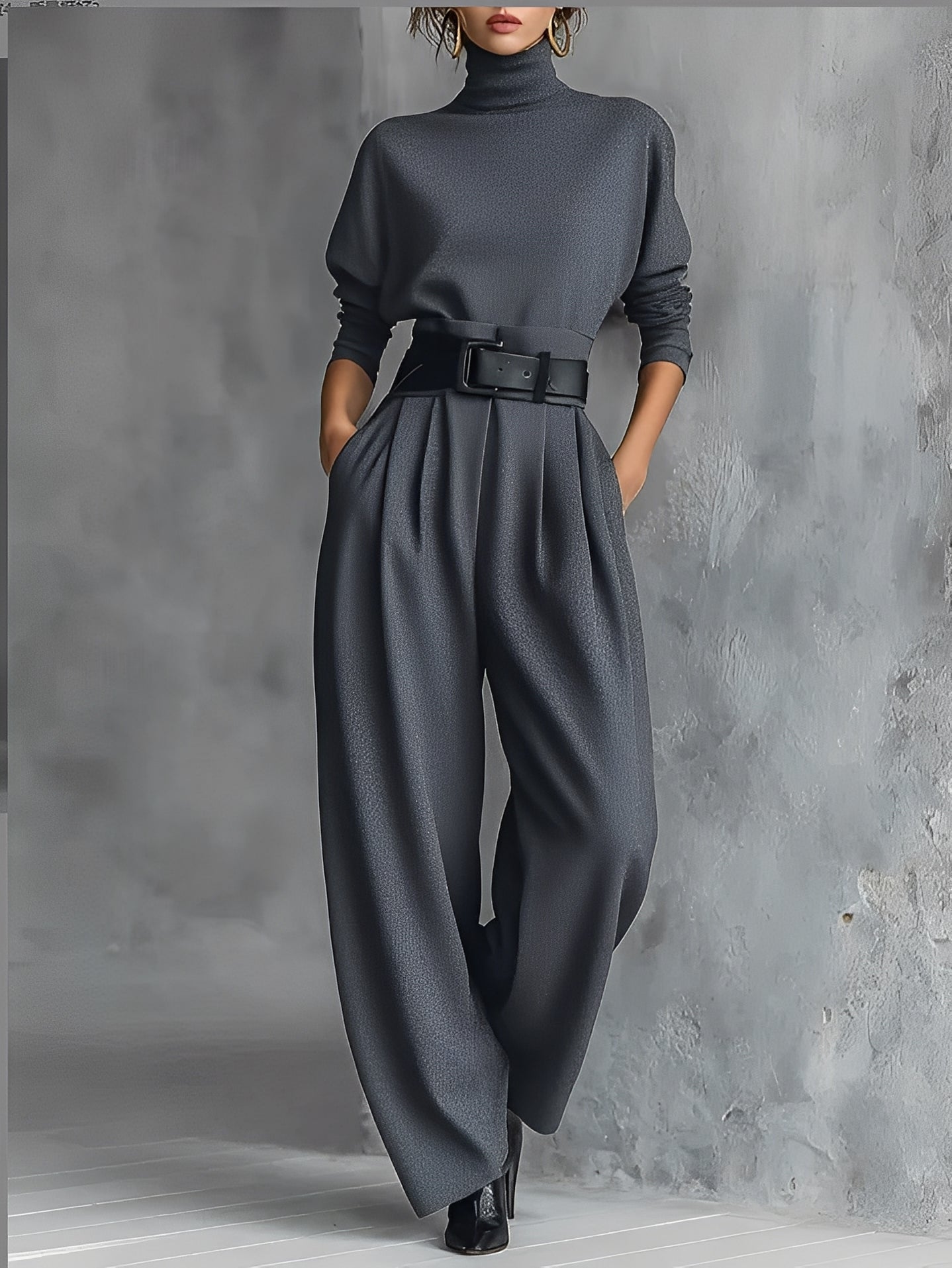 Vera | Jumpsuit mit Polokragen und Geradbein