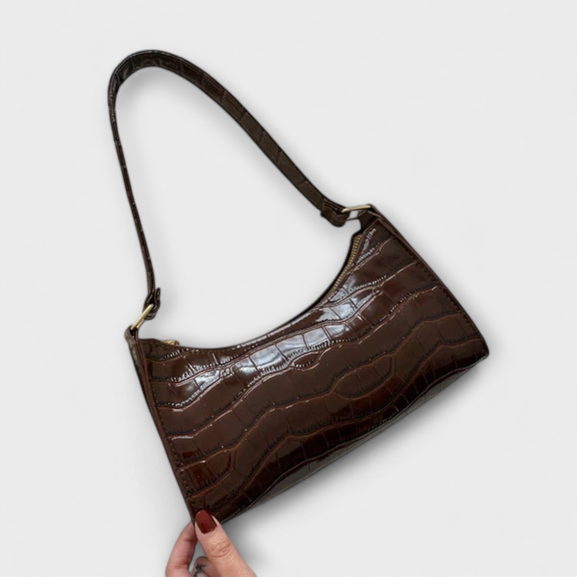 Vera | Glänzende Handtasche aus Leder
