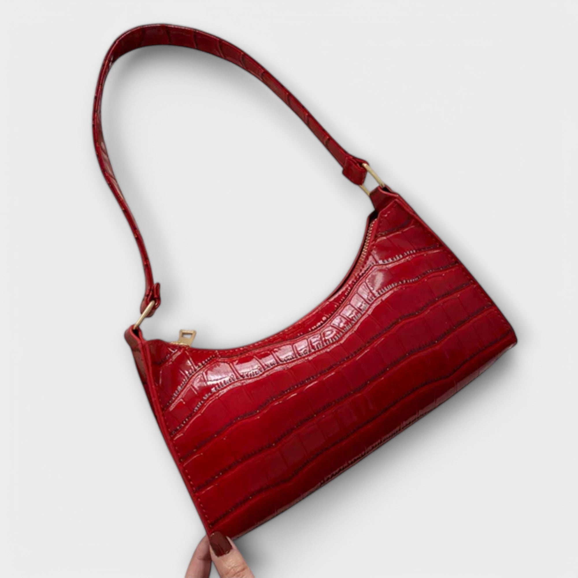 Vera | Glänzende Handtasche aus Leder