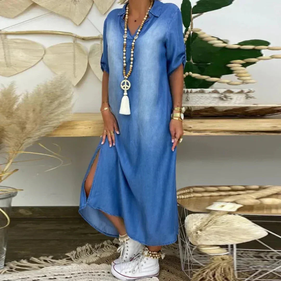 Tanja | Lässiges Kleid im Denim-Stil
