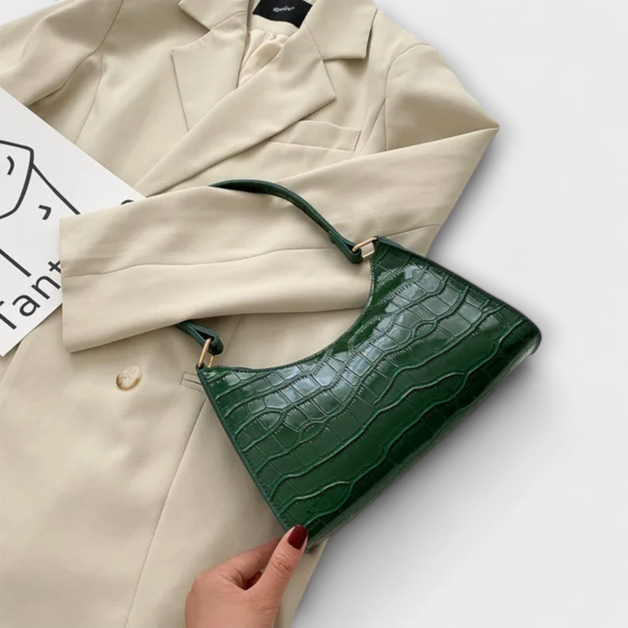 Vera | Glänzende Handtasche aus Leder