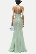 Frieda | Smaragdgrünes Blumenkleid mit Stil