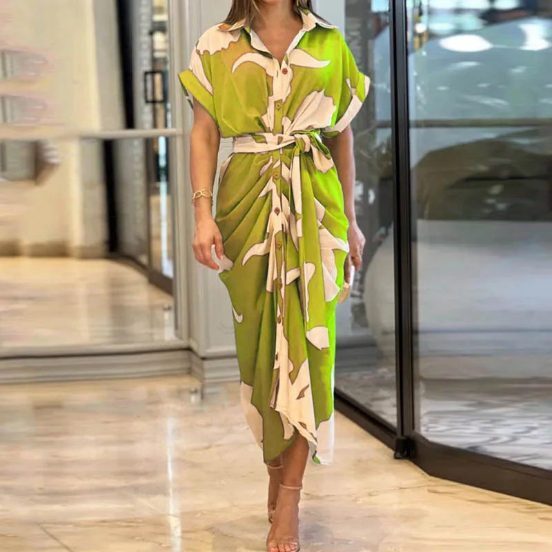 Tanja | Luftiges Freizeitkleid in Wickeloptik