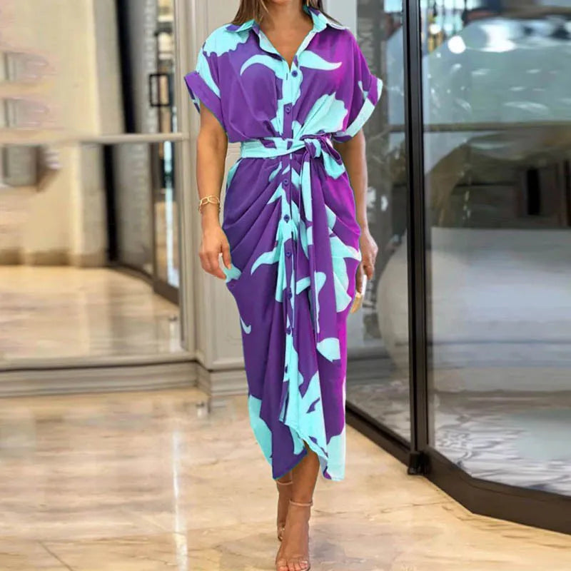 Tanja | Luftiges Freizeitkleid in Wickeloptik