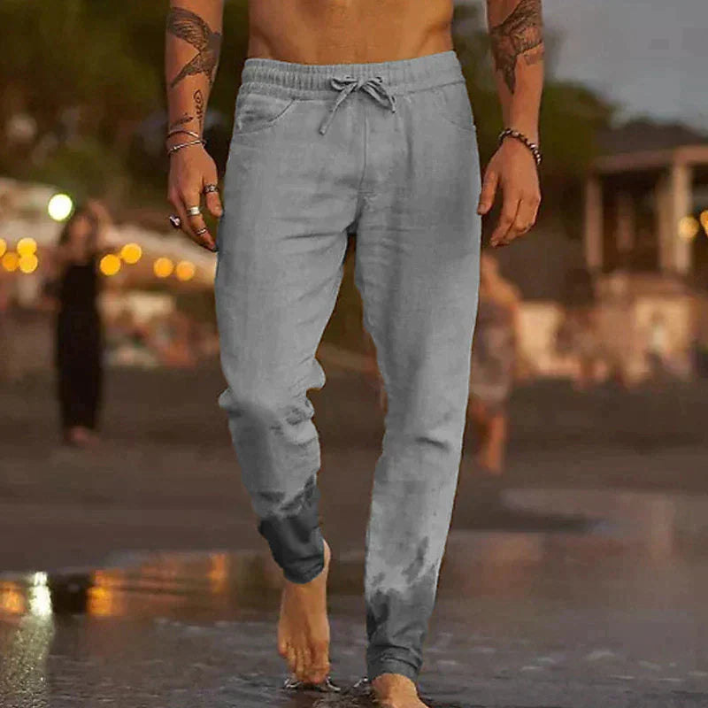 Thea | Luftige Leinenhose mit weitem Bein