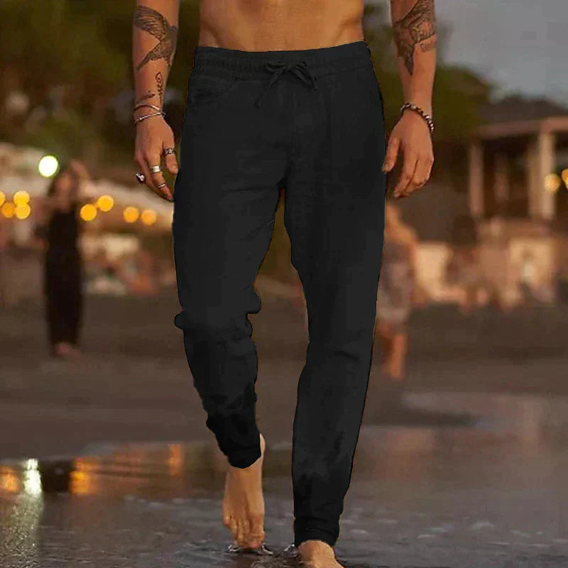 Thea | Luftige Leinenhose mit weitem Bein
