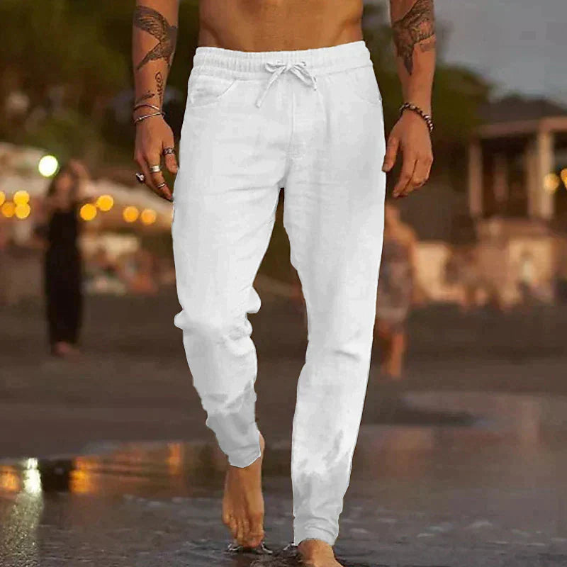 Thea | Luftige Leinenhose mit weitem Bein
