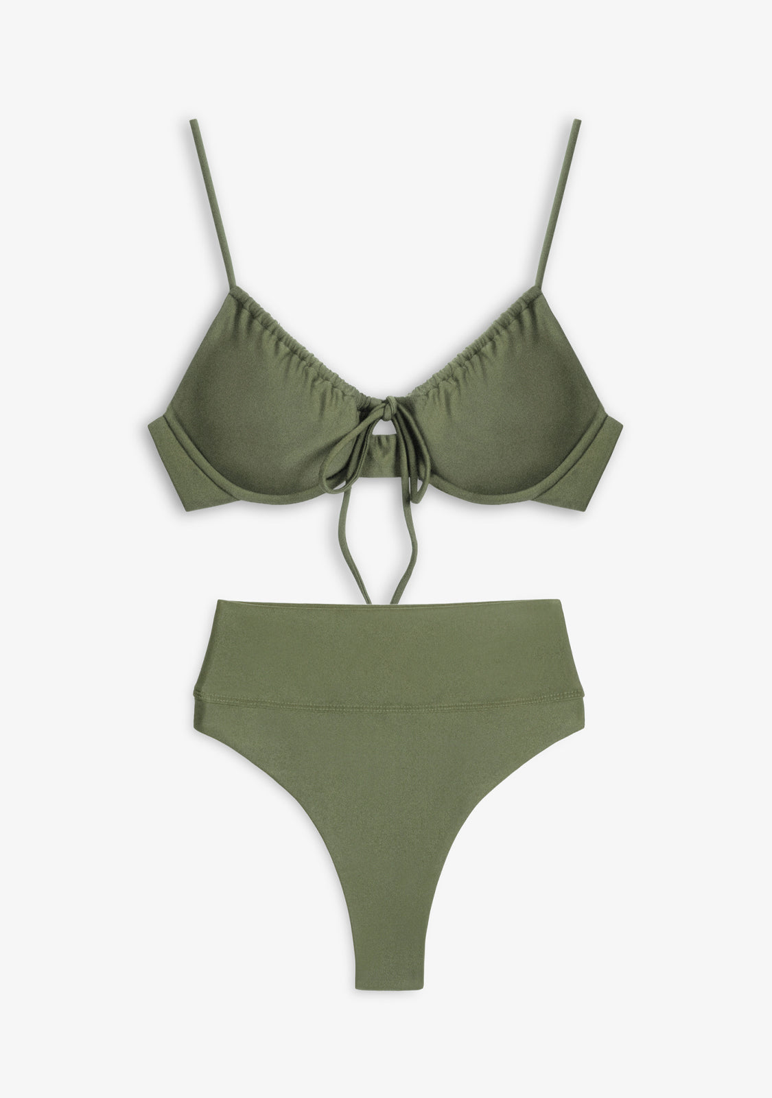 Lena | Zweiteiliger Bikini in Olivgrün