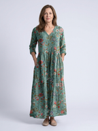 Vera | Verspieltes Blumenkleid mit V-Ausschnitt