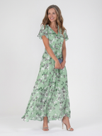 Vera | Verspieltes Chiffon Maxikleid mit Blumen