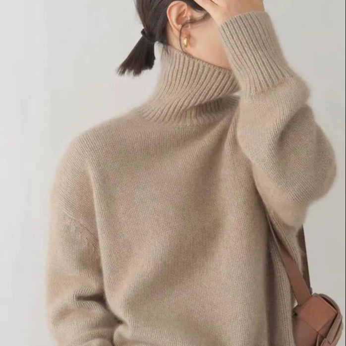 Klara | Weicher Strickpullover mit Rollkragen