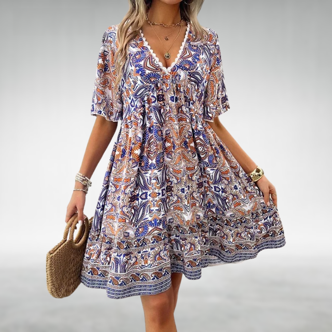 Celeste | Verspieltes Kleid im Paisley-Muster