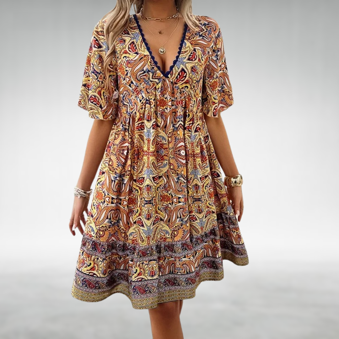 Celeste | Verspieltes Kleid im Paisley-Muster