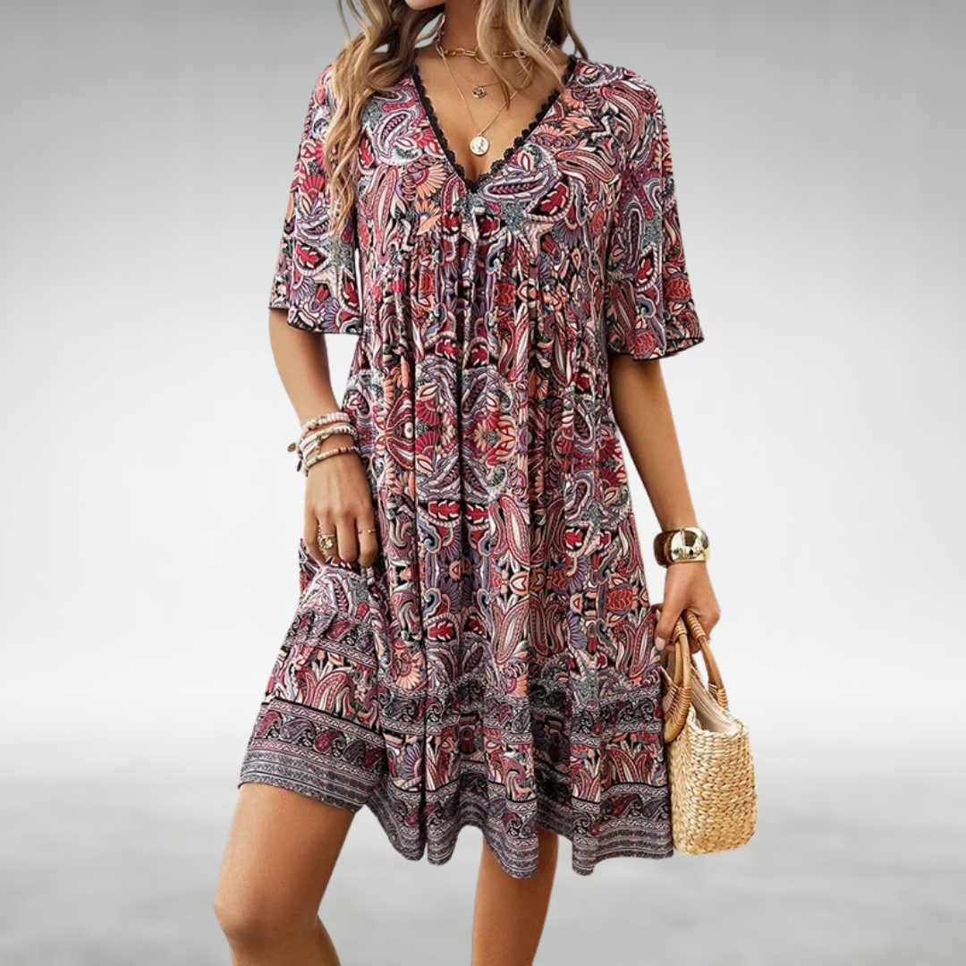 Celeste | Verspieltes Kleid im Paisley-Muster