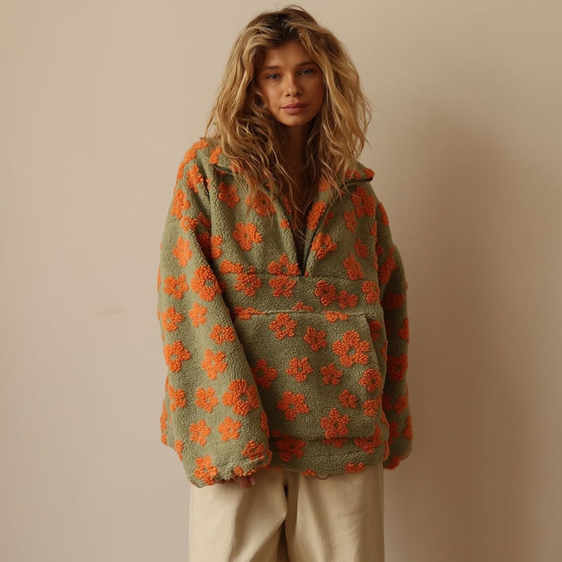 Vera | Kuschelige Teddyjacke mit Reißverschluss