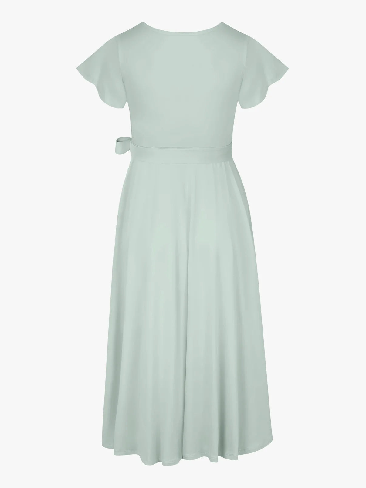 Nora | Midi Wickelkleid mit Flügelärmeln und integrierter Tasche