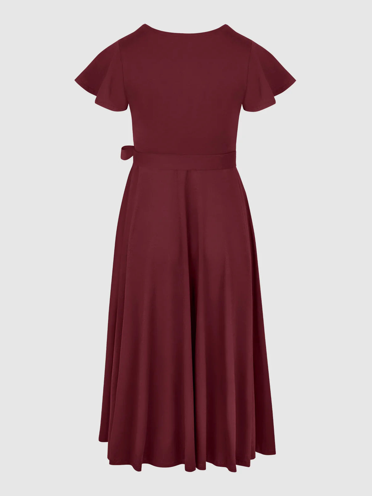 Nora | Midi Wickelkleid mit Flügelärmeln und integrierter Tasche